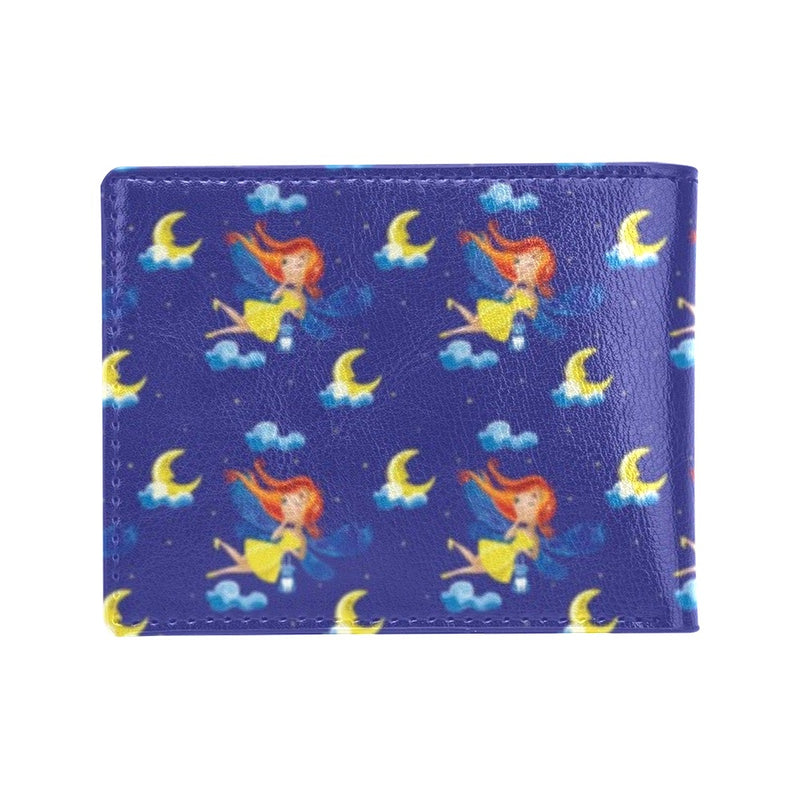Fairy with Moon Print Pattern Men's ID Card Wallet