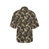 Horse Camo Themed Design Print Women's Hawaiian Shirt