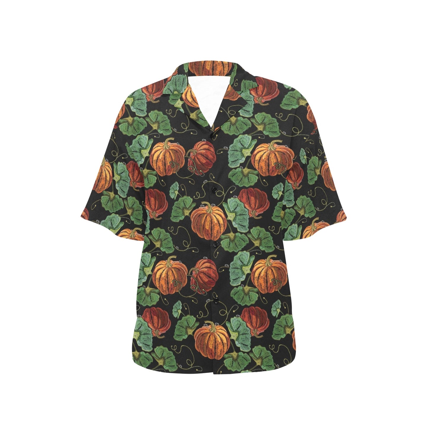 Pumpkin Pattern Print Design A02 Women's Hawaiian Shirt