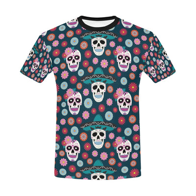 Sugar Skull Print Design LKS308 Men's All Over Print T-shirt