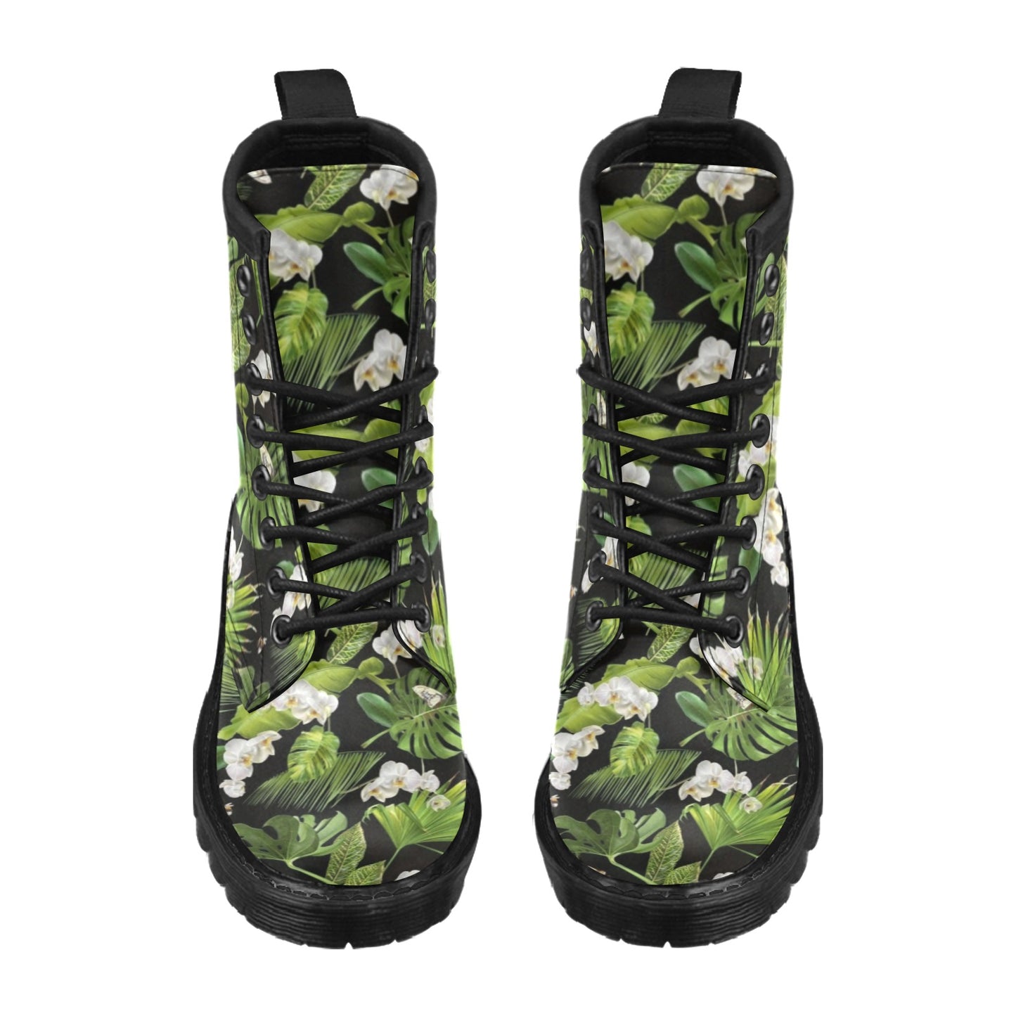 Tropical Flower Pattern Print Design TF026 Women's Boots