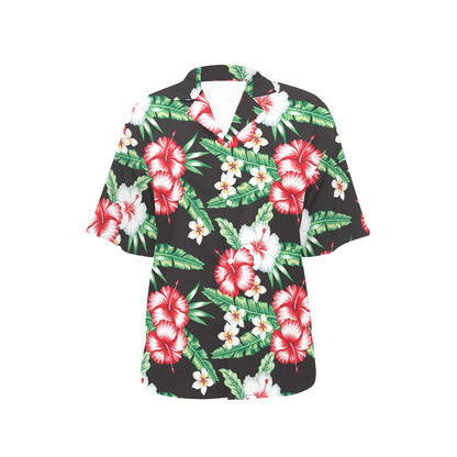 Hawaiian flower tropical leaves Women's Hawaiian Shirt