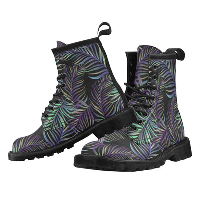 Tropical Palm Leaves Pattern Brightness Women's Boots