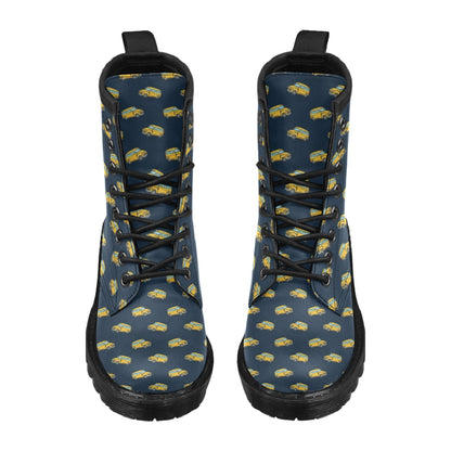 School Bus Print Design LKS304 Women's Boots