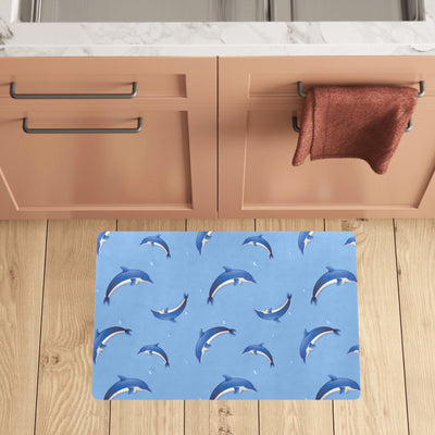 Dolphin Blue Print Kitchen Mat