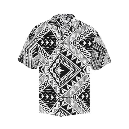 Samoan Tattoo Style Print Design LKS307 Men's Hawaiian Shirt