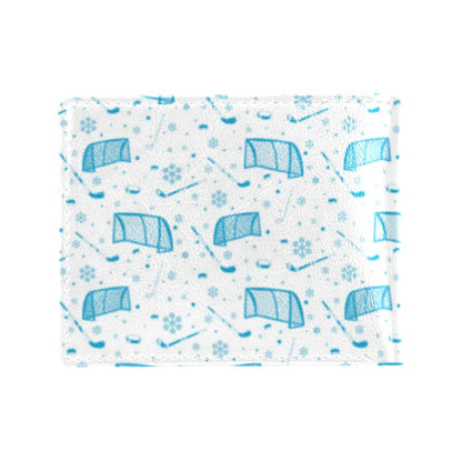 Hockey Print Design LKS303 Men's ID Card Wallet