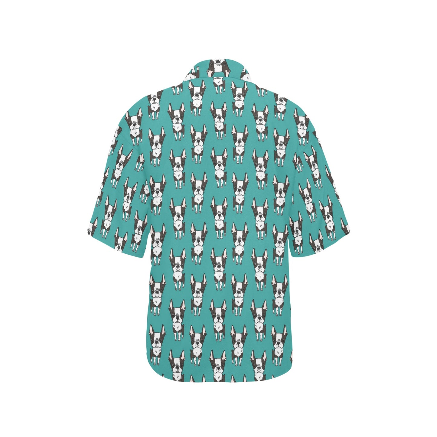 Boston Terrier Pattern Print Design 04 Women's Hawaiian Shirt