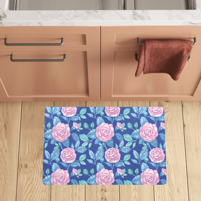 Camellia Pattern Print Design CM05 Kitchen Mat