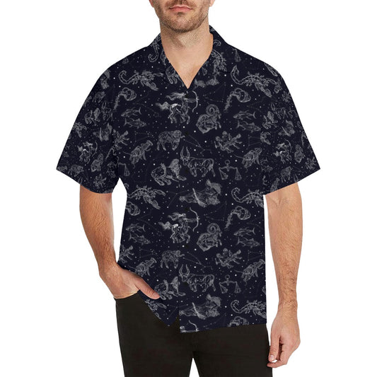 Zodiac Print Design LKS304 Men's Hawaiian Shirt