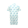 Sea Turtle Pattern Print Design T01 Men's Romper