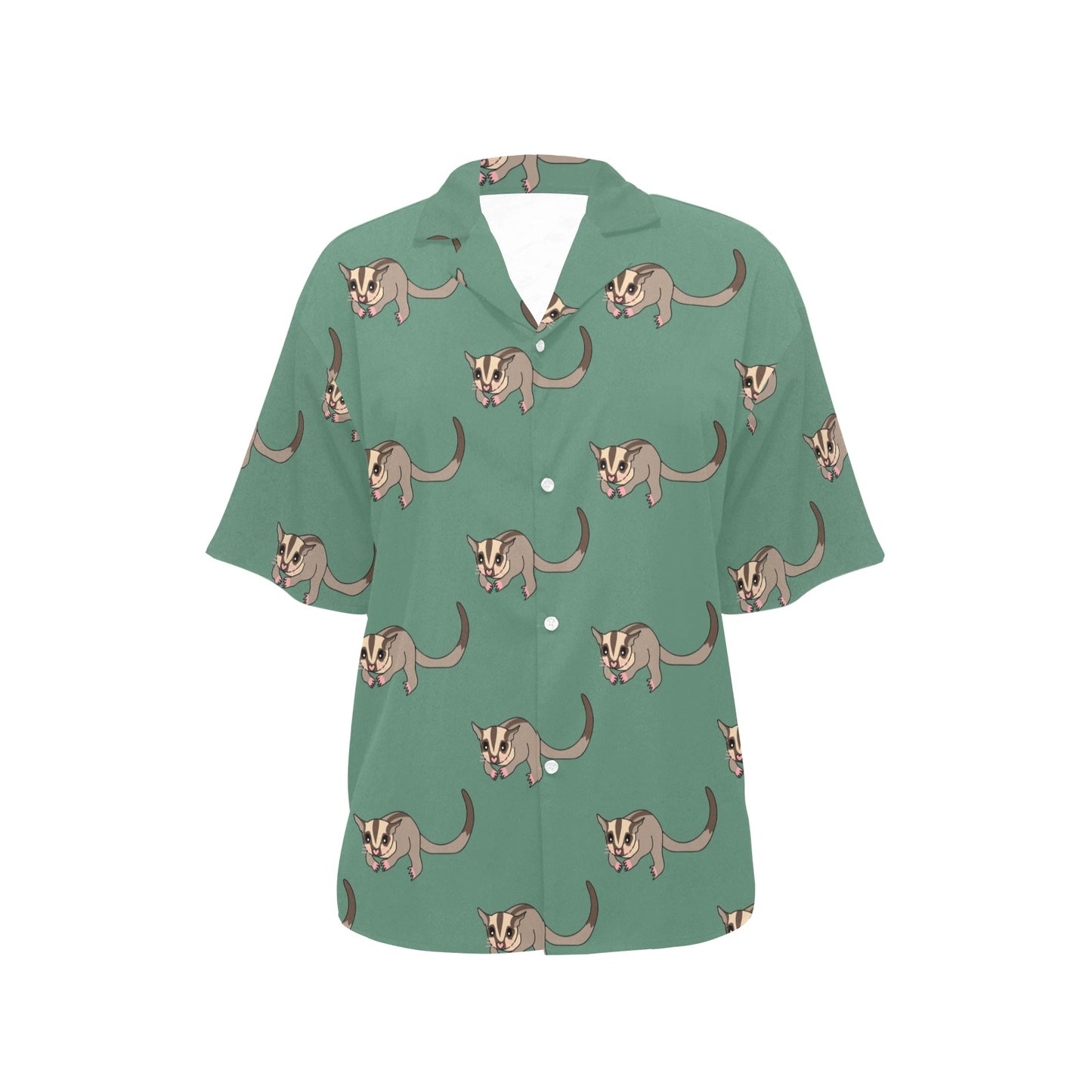 Sugar Glider Pattern Print Design 01 Women's Hawaiian Shirt
