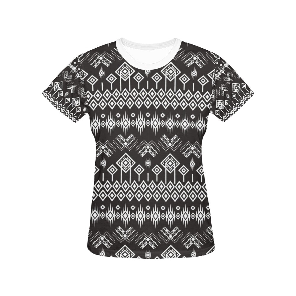 Tribal Pattern Print Design LKS304 Women's  T-shirt