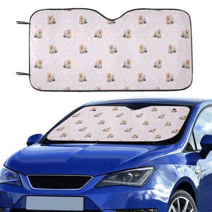 Yorkshire Terriers Print Design LKS302 Car front Windshield Sun Shade