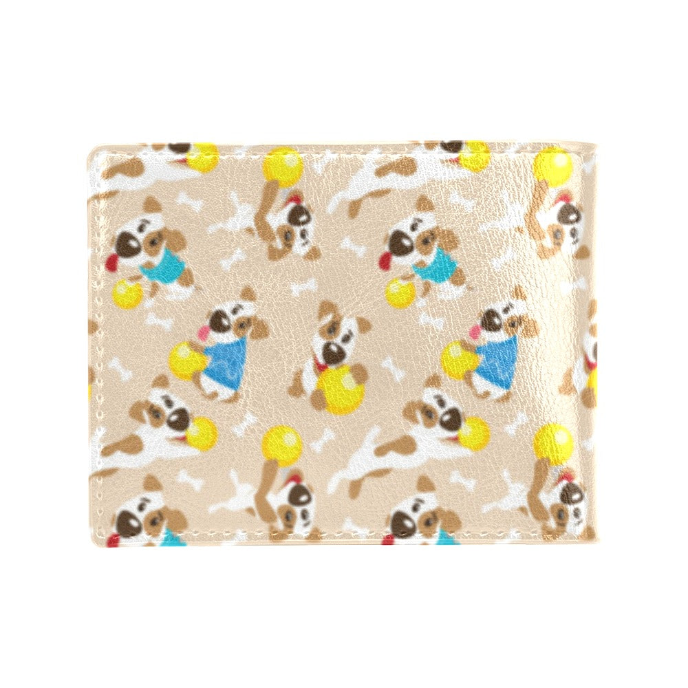 Russell Terriers Cute Print Design LKS304 Men's ID Card Wallet