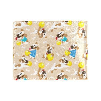 Russell Terriers Cute Print Design LKS304 Men's ID Card Wallet