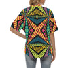 Kaleidoscope Pattern Print Design 05 Women's Hawaiian Shirt