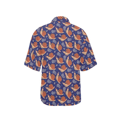 Snail Print Design LKS401 Women's Hawaiian Shirt