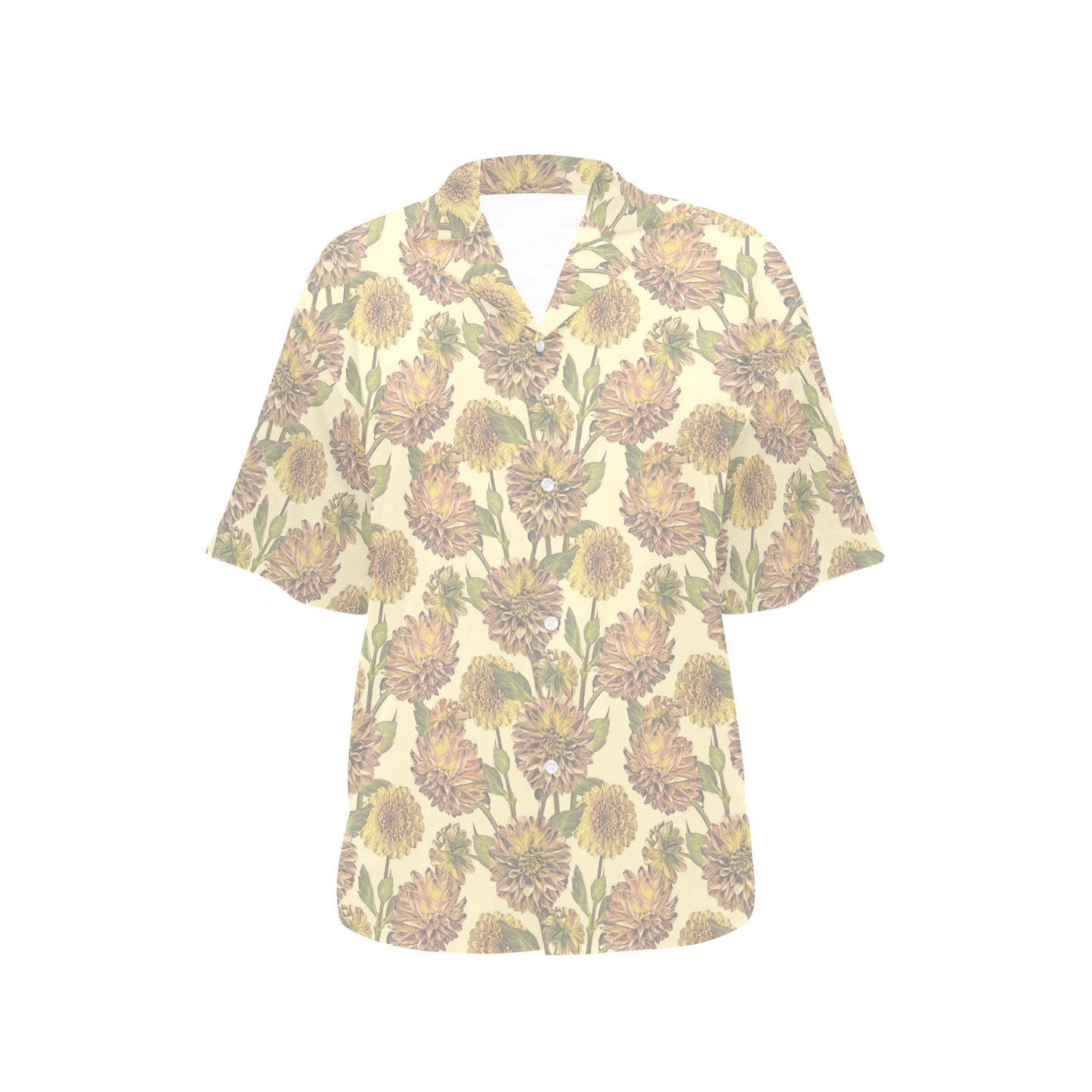 Dahlia Pattern Print Design DH09 Women's Hawaiian Shirt