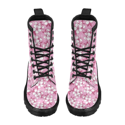 Cherry Blossom Pattern Print Design CB02 Women's Boots