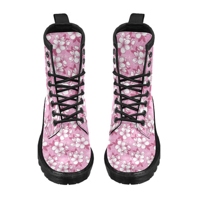 Cherry Blossom Pattern Print Design CB02 Women's Boots