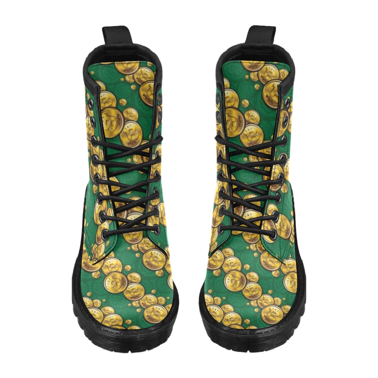 Bitcoin Pattern Print Design DO02 Women's Boots