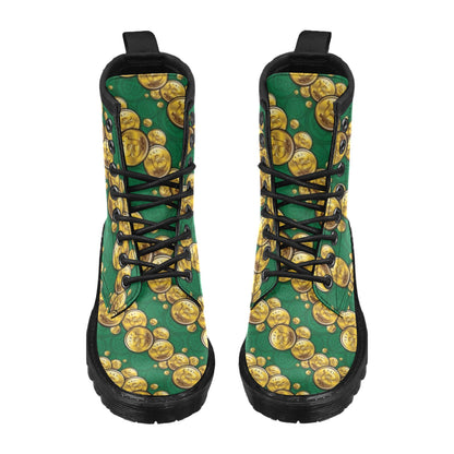 Bitcoin Pattern Print Design DO02 Women's Boots