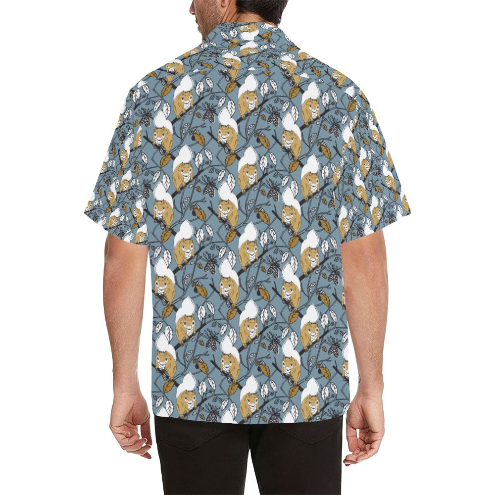 Squirrel Print Design LKS305 Men's Hawaiian Shirt