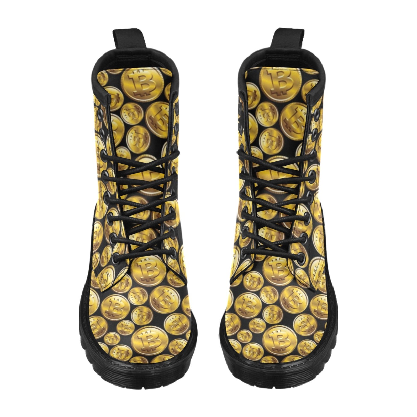 Bitcoin Pattern Print Design DO05 Women's Boots