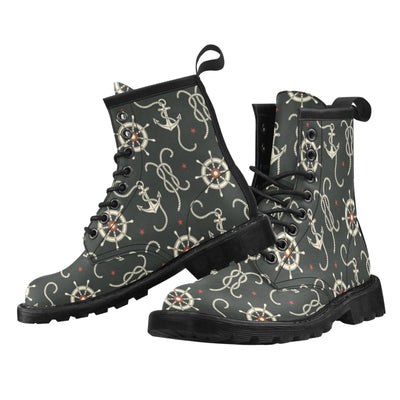 Nautical Anchor Pattern Women's Boots