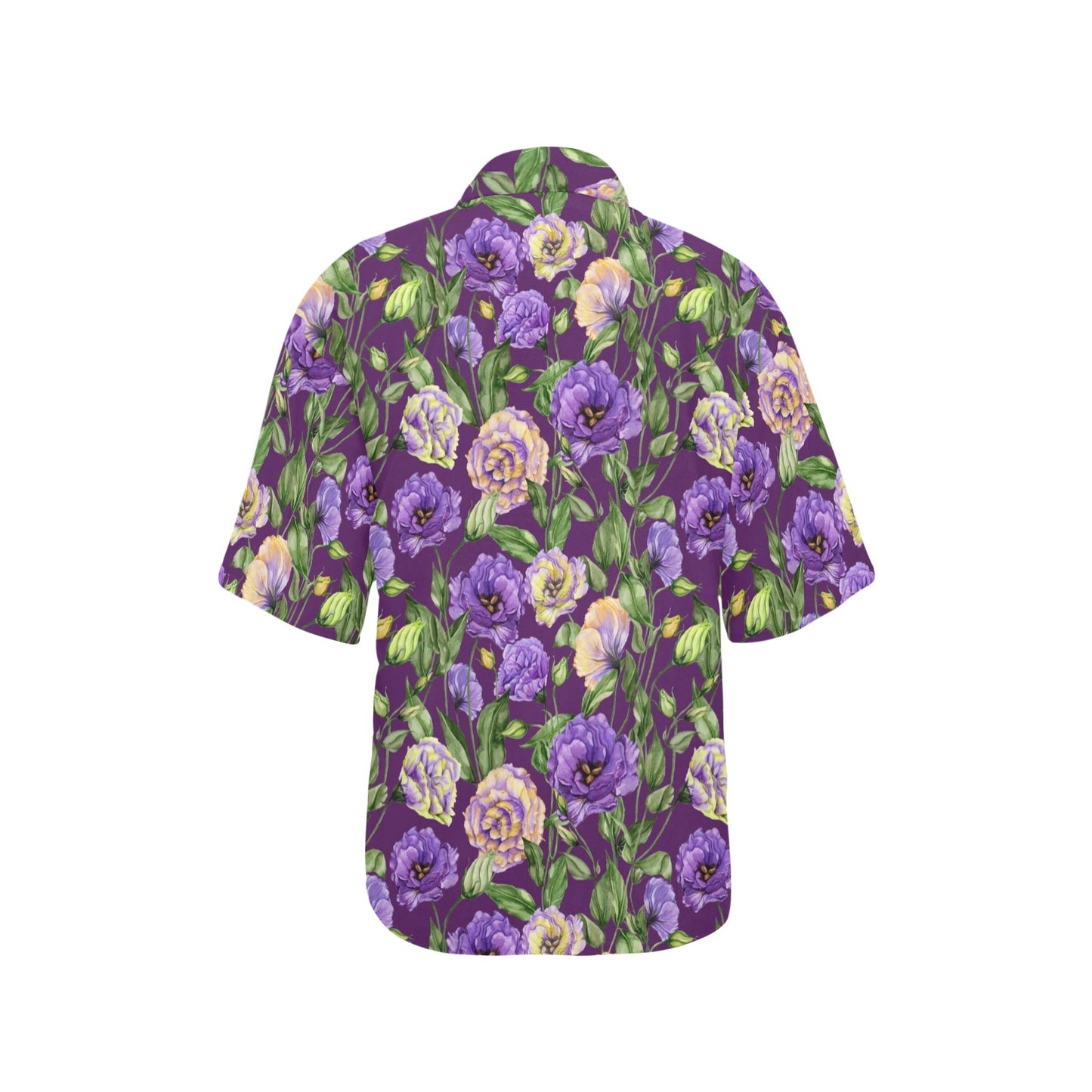 Lisianthus Pattern Print Design LT03 Women's Hawaiian Shirt