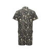 Rock and Roll Skull Pattern Print Design A03 Men's Romper