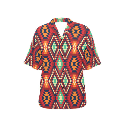 Native Pattern Print Design A07 Women's Hawaiian Shirt