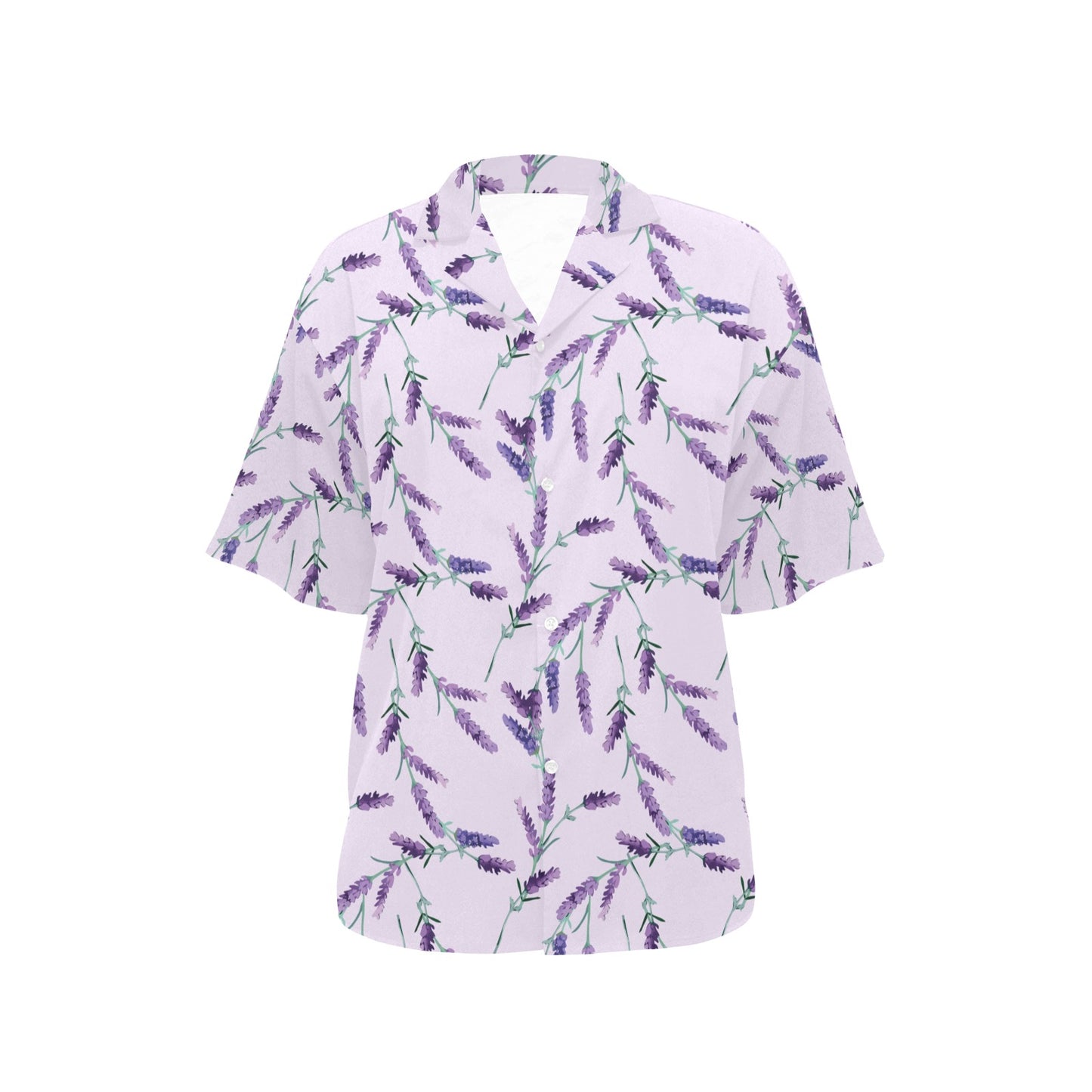 Lavender Pattern Print Design 02 Women's Hawaiian Shirt
