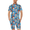 Sugar Skull Rose Pattern Men's Romper