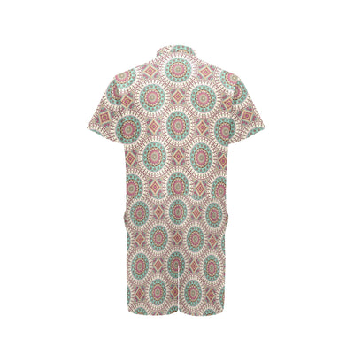 Bohemian Round Style Print Men's Romper