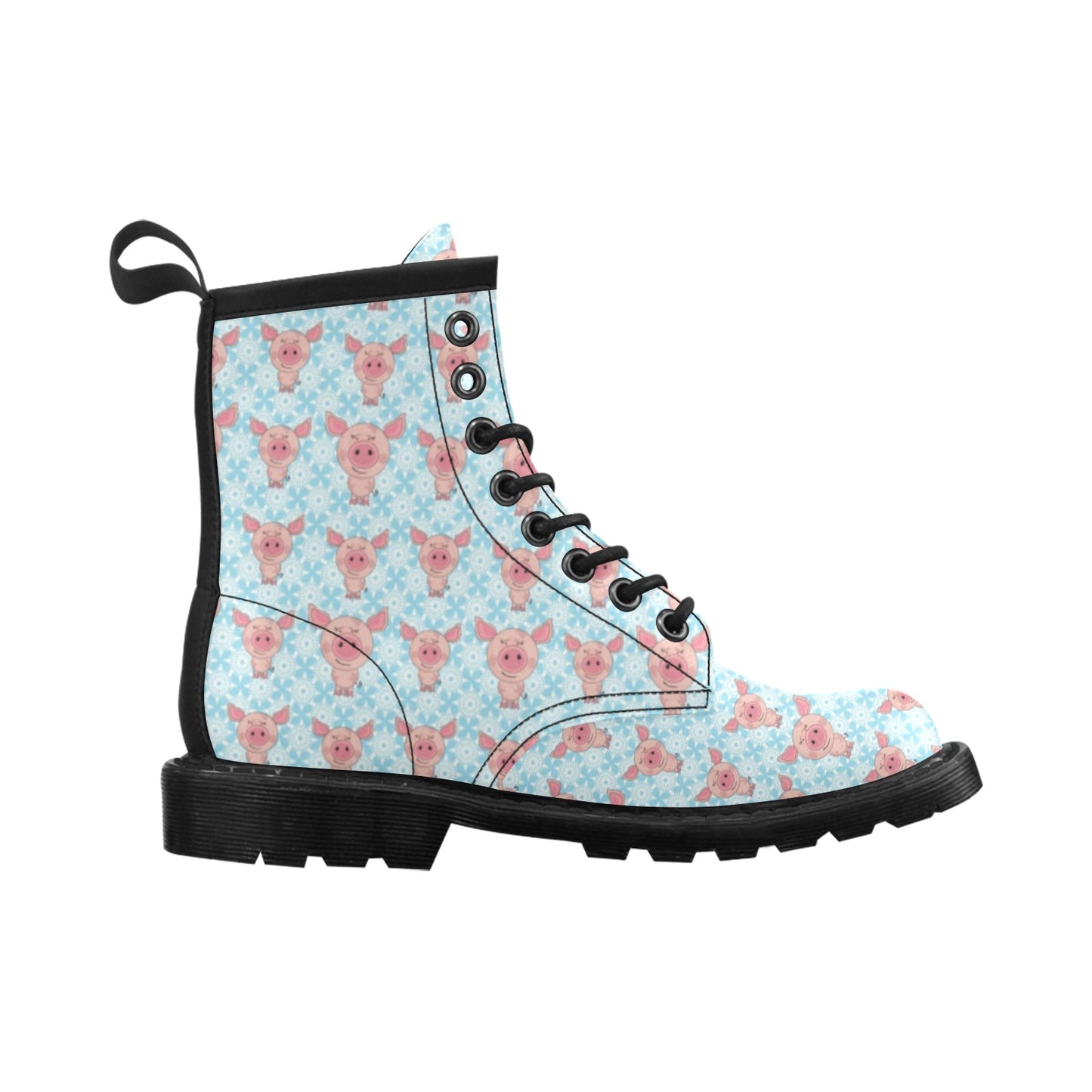 Pig Print Design LKS402 Women's Boots