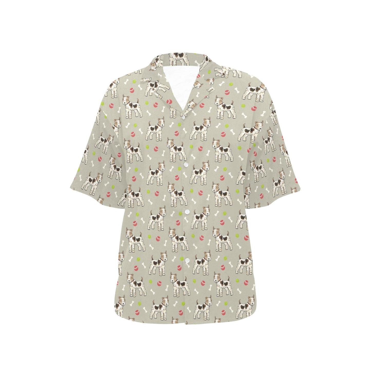 Toy Fox Terriers Print Design LKS301 Women's Hawaiian Shirt