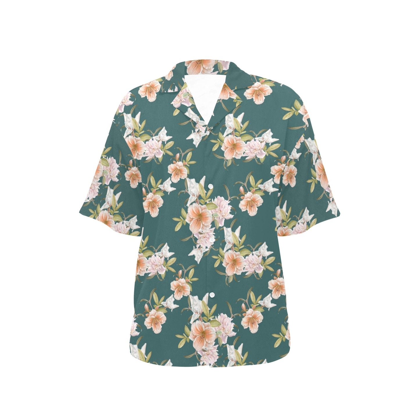Iris Pattern Print Design IR01 Women's Hawaiian Shirt