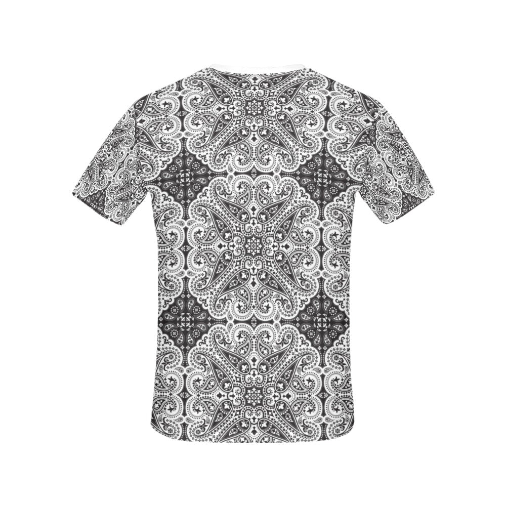 Bandana Print Design LKS309 Women's  T-shirt