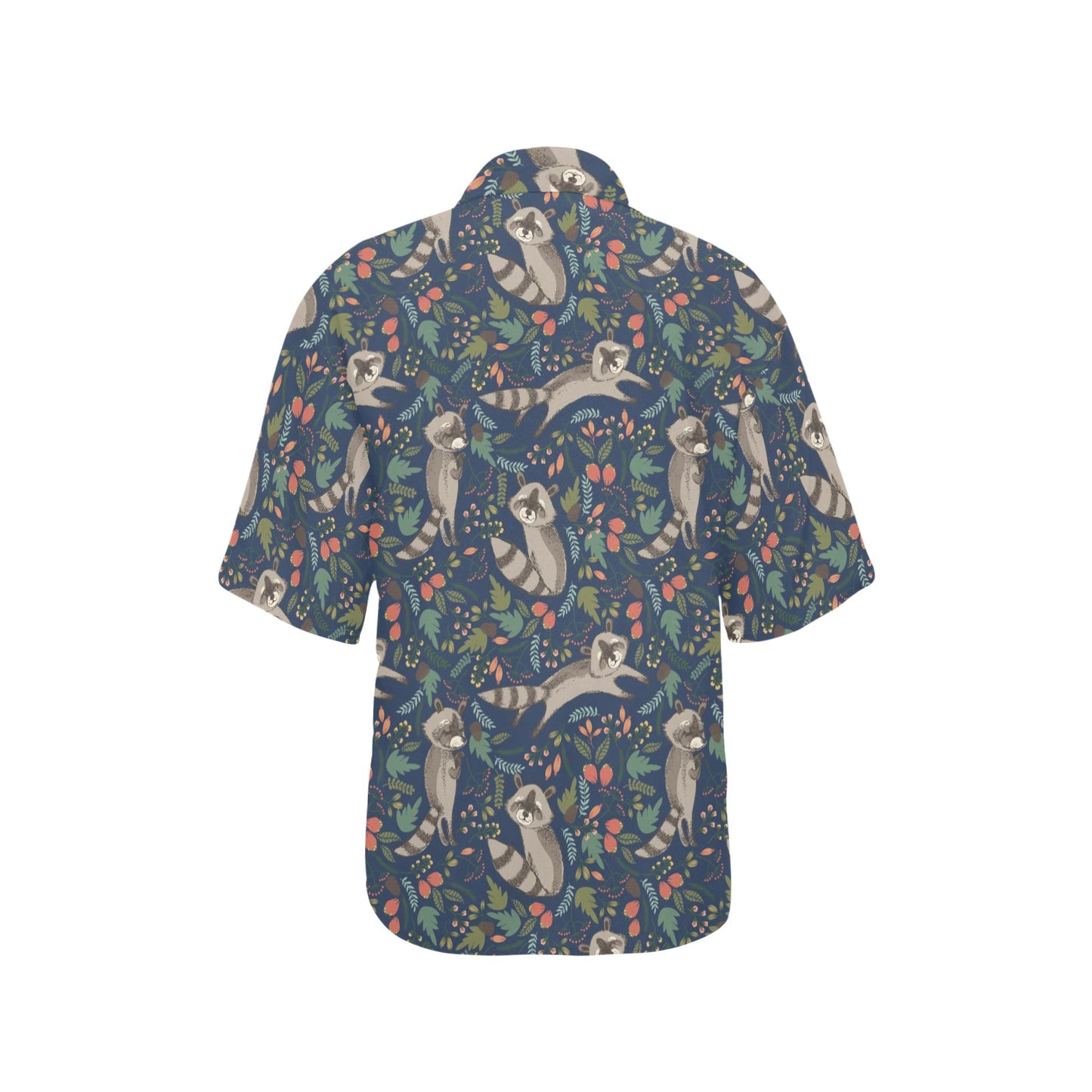 Raccoon Pattern Print Design A02 Women's Hawaiian Shirt