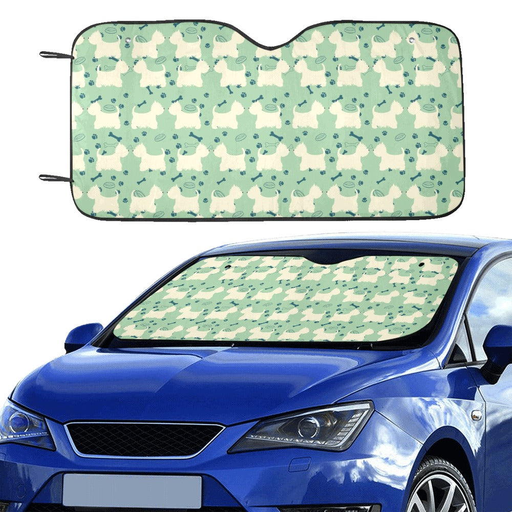 Scottish Terriers Print Design LKS302 Car front Windshield Sun Shade