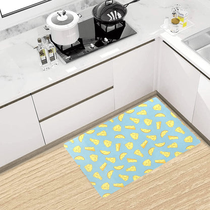 Cheese Pattern Print Design 04 Kitchen Mat