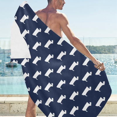 Scottish Terriers Print Design LKS303 Beach Towel 32" x 71"