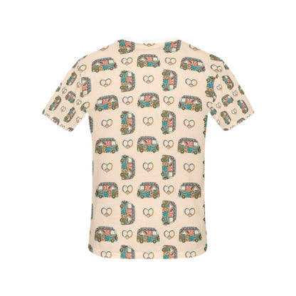 Hippie Van Peace Print Design LKS303 Women's  T-shirt