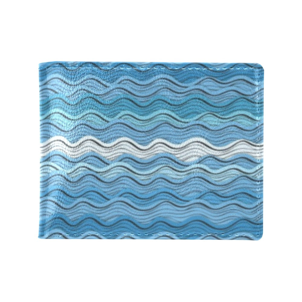 Wave Print Design LKS301 Men's ID Card Wallet