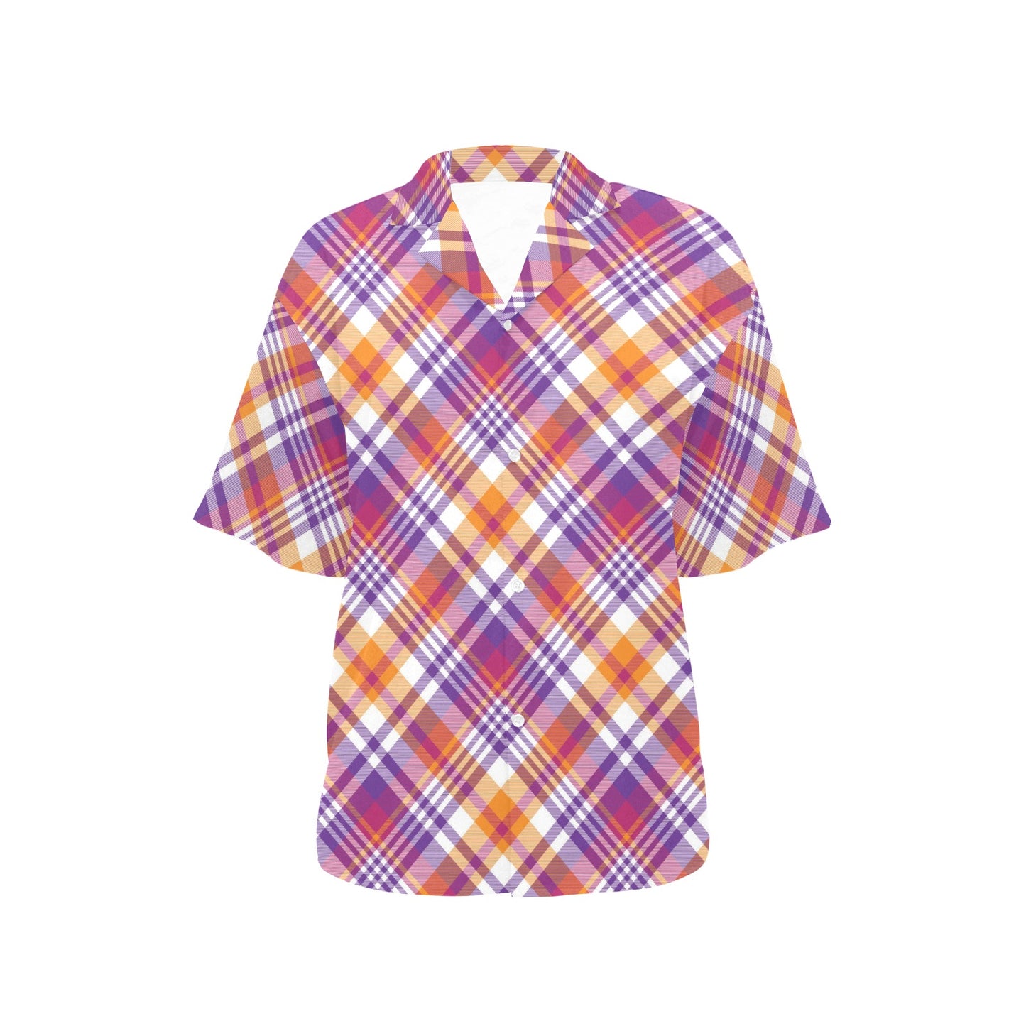 Madras Pattern Print Design 02 Women's Hawaiian Shirt