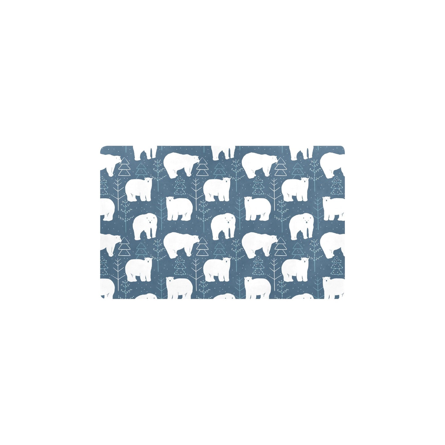 Polar Bear Pattern Print Design A01 Kitchen Mat