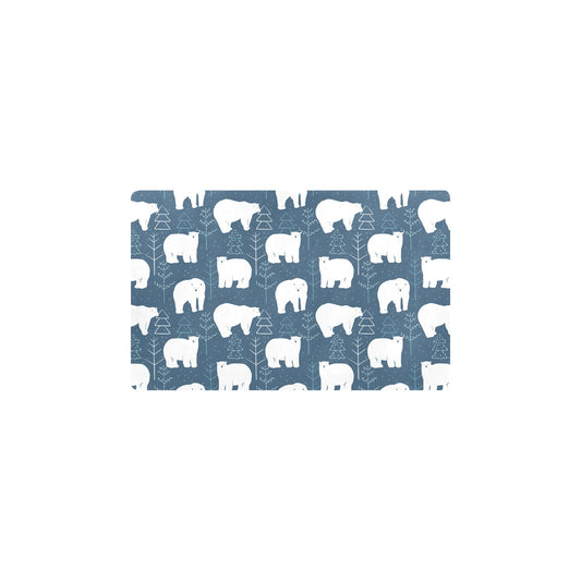 Polar Bear Pattern Print Design A01 Kitchen Mat