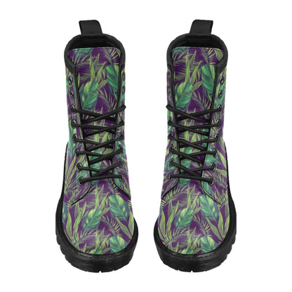 Palm Leaves Pattern Print Design PL03 Women's Boots